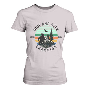 Hide And Seek Champion T Shirt For Women Bigfoot Lover Gift TS12 Ice Gray Print Your Wear