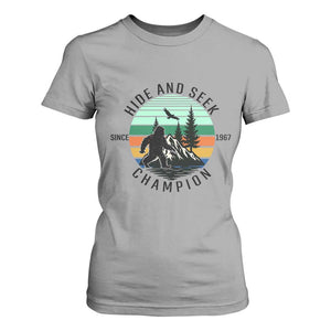 Hide And Seek Champion T Shirt For Women Bigfoot Lover Gift TS12 Sport Gray Print Your Wear