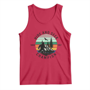 Hide And Seek Champion Tank Top Bigfoot Lover Gift TS12 Red Print Your Wear