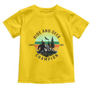 Hide And Seek Champion Toddler T Shirt Bigfoot Lover Gift TS12 Daisy Print Your Wear