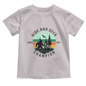 Hide And Seek Champion Toddler T Shirt Bigfoot Lover Gift TS12 Ice Gray Print Your Wear