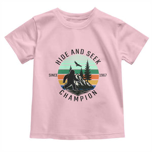 Hide And Seek Champion Toddler T Shirt Bigfoot Lover Gift TS12 Light Pink Print Your Wear