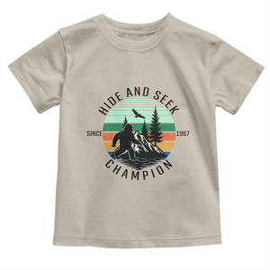 Hide And Seek Champion Toddler T Shirt Bigfoot Lover Gift TS12 Sand Print Your Wear