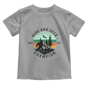 Hide And Seek Champion Toddler T Shirt Bigfoot Lover Gift TS12 Sport Gray Print Your Wear