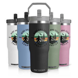 Hide And Seek Champion Flip Straw Tumbler Bigfoot Lover Gift TS12 Print Your Wear