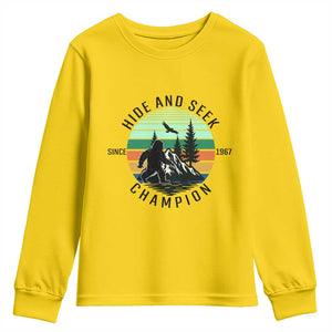 Hide And Seek Champion Youth Sweatshirt Bigfoot Lover Gift TS12 Daisy Print Your Wear