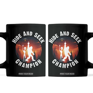 Hide And Seek Champion Coffee Mug Funny Bigfoot And Alien Lover Gift TS12 Black Print Your Wear