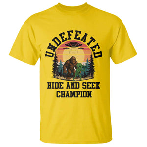 Funny Bigfoot And Alien Gift T Shirt Undefeated Hide And Seek Champion TS12 Daisy Print Your Wear