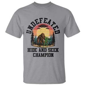 Funny Bigfoot And Alien Gift T Shirt Undefeated Hide And Seek Champion TS12 Sport Gray Print Your Wear