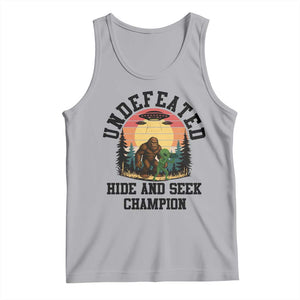 Funny Bigfoot And Alien Gift Tank Top Undefeated Hide And Seek Champion TS12 Athletic Heather Print Your Wear