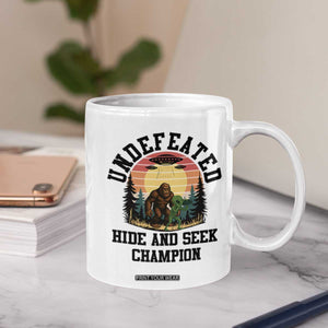 Funny Bigfoot And Alien Gift Coffee Mug Undefeated Hide And Seek Champion TS12 Print Your Wear