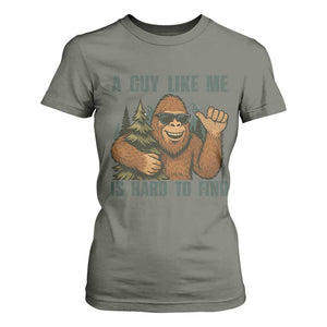 Funny Bigfoot Gift T Shirt For Women A Guy Like Me Is Hard To Find TS12 Military Green Print Your Wear
