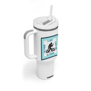 Bigfoot Lover Gift Tumbler With Handle A Guy Like Me Is Hard To Find TS12 Print Your Wear