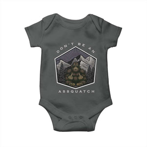 Bigfoot Lover Gift Baby Onesie Do Not Be An Assquatch TS12 Dark Heather Print Your Wear