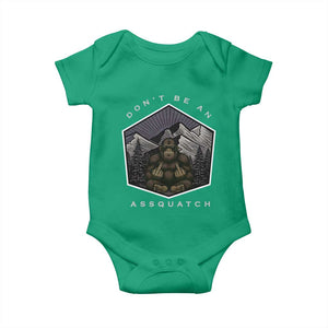 Bigfoot Lover Gift Baby Onesie Do Not Be An Assquatch TS12 Irish Green Print Your Wear