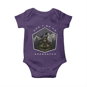 Bigfoot Lover Gift Baby Onesie Do Not Be An Assquatch TS12 Purple Print Your Wear