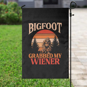 Bigfoot Grabbed My Wiener Garden Flag Funny Dachshund Lover Gift TS12 Print Your Wear