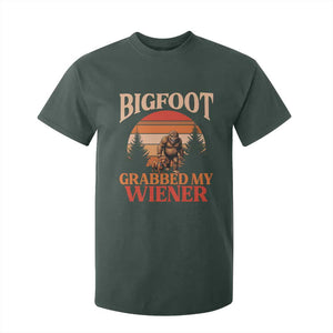Bigfoot Grabbed My Wiener T Shirt For Kid Funny Dachshund Lover Gift TS12 Dark Forest Green Print Your Wear
