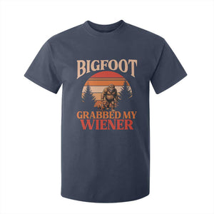 Bigfoot Grabbed My Wiener T Shirt For Kid Funny Dachshund Lover Gift TS12 Navy Print Your Wear
