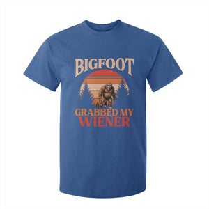 Bigfoot Grabbed My Wiener T Shirt For Kid Funny Dachshund Lover Gift TS12 Royal Blue Print Your Wear