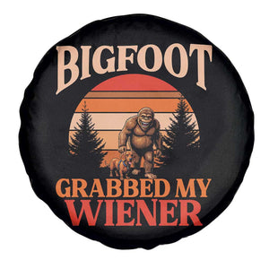 Bigfoot Grabbed My Wiener Spare Tire Cover Funny Dachshund Lover Gift TS12 Print Your Wear