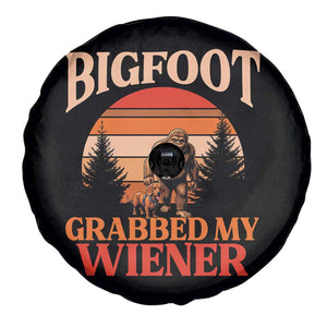 Bigfoot Grabbed My Wiener Spare Tire Cover Funny Dachshund Lover Gift TS12 Print Your Wear