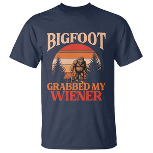 Bigfoot Grabbed My Wiener T Shirt Funny Dachshund Lover Gift TS12 Navy Print Your Wear