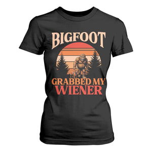 Bigfoot Grabbed My Wiener T Shirt For Women Funny Dachshund Lover Gift TS12 Black Print Your Wear