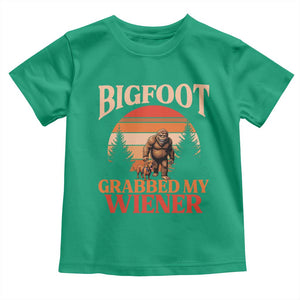 Bigfoot Grabbed My Wiener Toddler T Shirt Funny Dachshund Lover Gift TS12 Irish Green Print Your Wear