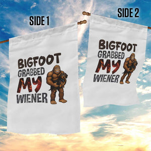 Bigfoot Grabbed My Wiener Garden Flag Funny Dog Lover Gift TS12 Print Your Wear