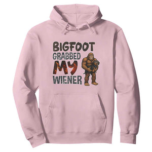 Bigfoot Grabbed My Wiener Hoodie Funny Dog Lover Gift TS12 Light Pink Print Your Wear