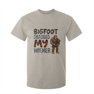 Bigfoot Grabbed My Wiener T Shirt For Kid Funny Dog Lover Gift TS12 Sand Print Your Wear