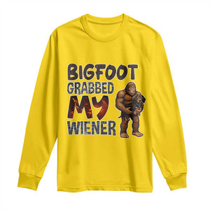 Bigfoot Grabbed My Wiener Long Sleeve Shirt Funny Dog Lover Gift TS12 Daisy Print Your Wear