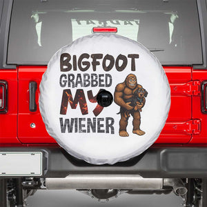 Bigfoot Grabbed My Wiener Spare Tire Cover Funny Dog Lover Gift TS12 White Print Your Wear