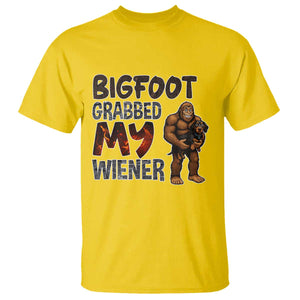 Bigfoot Grabbed My Wiener T Shirt Funny Dog Lover Gift TS12 Daisy Print Your Wear