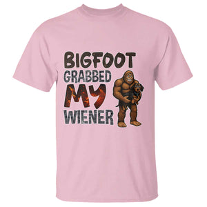 Bigfoot Grabbed My Wiener T Shirt Funny Dog Lover Gift TS12 Light Pink Print Your Wear