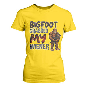 Bigfoot Grabbed My Wiener T Shirt For Women Funny Dog Lover Gift TS12 Daisy Print Your Wear