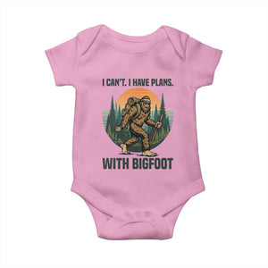 I Cant I Have Plans With Bigfoot Baby Onesie Funny Cryptid Lover Gift TS12 Light Pink Print Your Wear