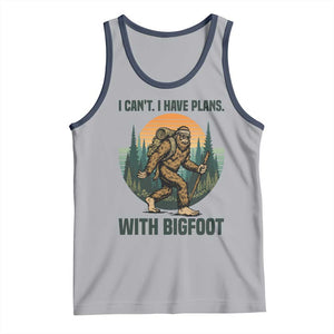 I Cant I Have Plans With Bigfoot Tank Top Funny Cryptid Lover Gift TS12 Athletic Heather Navy Print Your Wear