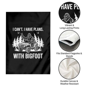 Funny Bigfoot Driving Car Garden Flag I Cant I Have Plans With Bigfoot TS12 Print Your Wear