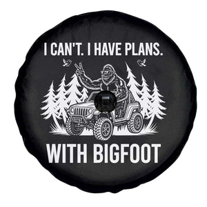 Funny Bigfoot Driving Car Spare Tire Cover I Cant I Have Plans With Bigfoot TS12 Print Your Wear