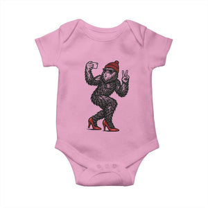 Funny Sexy Bigfoot Selfie Baby Onesie Sasquatch Lover Gift TS12 Light Pink Print Your Wear