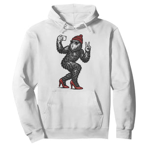 Funny Sexy Bigfoot Selfie Hoodie Sasquatch Lover Gift TS12 White Print Your Wear