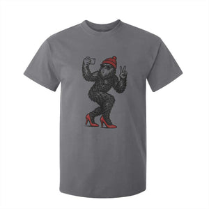 Funny Sexy Bigfoot Selfie T Shirt For Kid Sasquatch Lover Gift TS12 Charcoal Print Your Wear