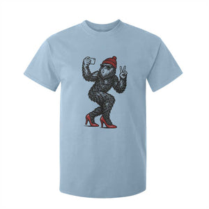 Funny Sexy Bigfoot Selfie T Shirt For Kid Sasquatch Lover Gift TS12 Light Blue Print Your Wear