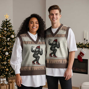 Funny Sexy Bigfoot Selfie V-Neck Knit Sweater Vest Sasquatch Lover Gift TS12 Mocha Mousse Print Your Wear