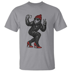 Funny Sexy Bigfoot Selfie T Shirt Sasquatch Lover Gift TS12 Sport Gray Print Your Wear