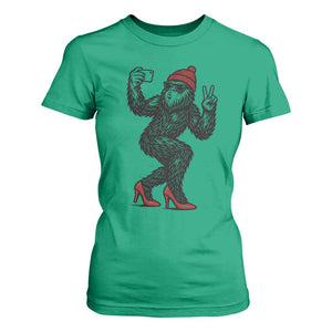 Funny Sexy Bigfoot Selfie T Shirt For Women Sasquatch Lover Gift TS12 Irish Green Print Your Wear