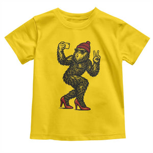 Funny Sexy Bigfoot Selfie Toddler T Shirt Sasquatch Lover Gift TS12 Daisy Print Your Wear