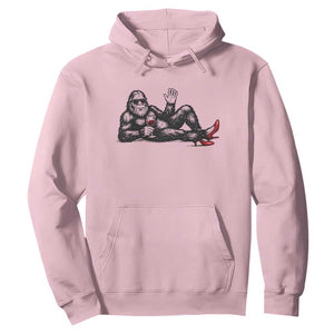 Funny Sassquatch Sexy Hoodie Bigfoot With Cocktail Party Humor TS12 Light Pink Print Your Wear